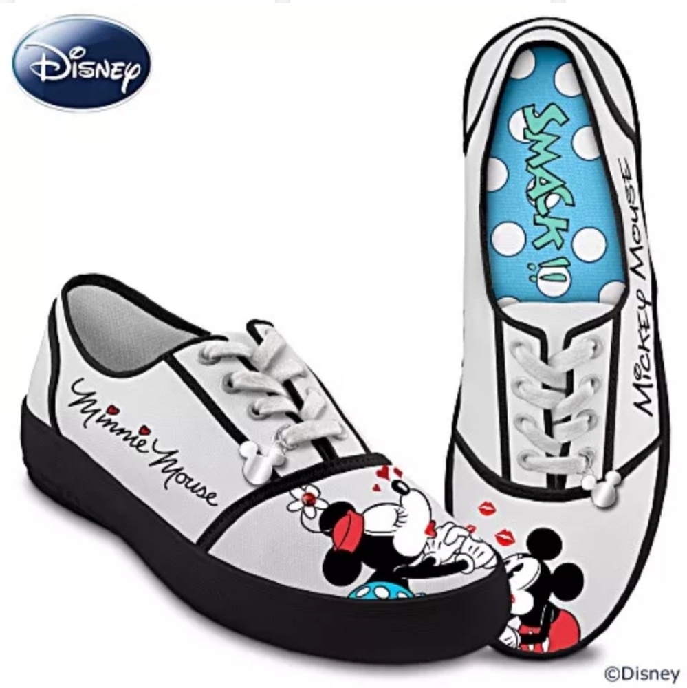 Disney Minnie Mickey Mouse Retro Smack Kiss shoes